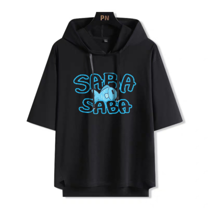 YouTuber 虛擬主播 Sameko Saba 鯊魚子 連帽短袖T恤-ZUIHANG SHOP