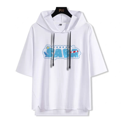 YouTuber 虛擬主播 Sameko Saba 鯊魚子 連帽短袖T恤-ZUIHANG SHOP