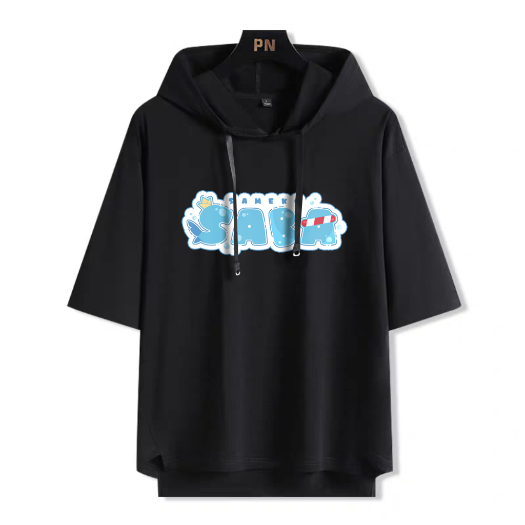 YouTuber 虛擬主播 Sameko Saba 鯊魚子 連帽短袖T恤-ZUIHANG SHOP