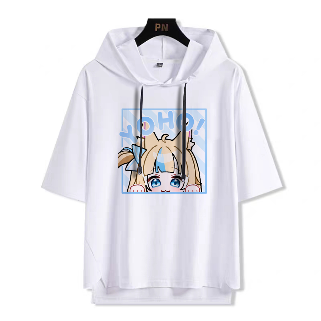 YouTuber 虛擬主播 Sameko Saba 鯊魚子 連帽短袖T恤-ZUIHANG SHOP