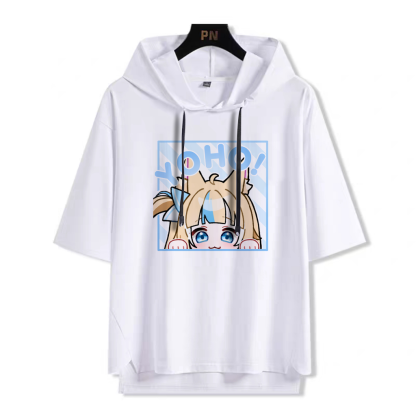 YouTuber 虛擬主播 Sameko Saba 鯊魚子 連帽短袖T恤-ZUIHANG SHOP