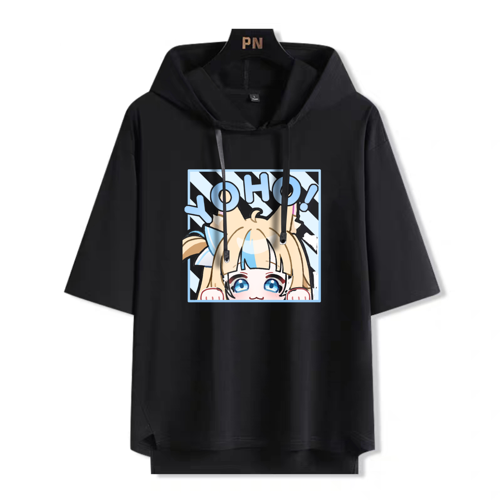 YouTuber 虛擬主播 Sameko Saba 鯊魚子 連帽短袖T恤-ZUIHANG SHOP