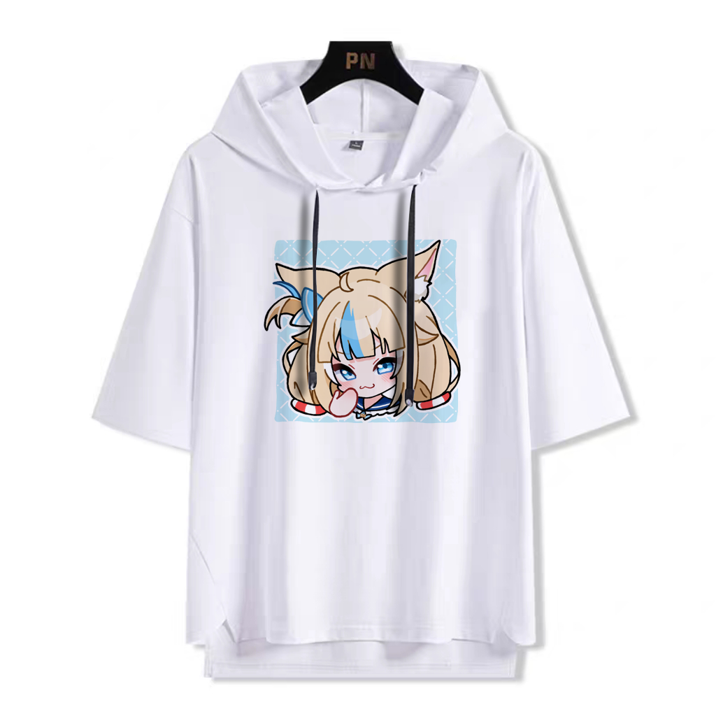 YouTuber 虛擬主播 Sameko Saba 鯊魚子 連帽短袖T恤-ZUIHANG SHOP