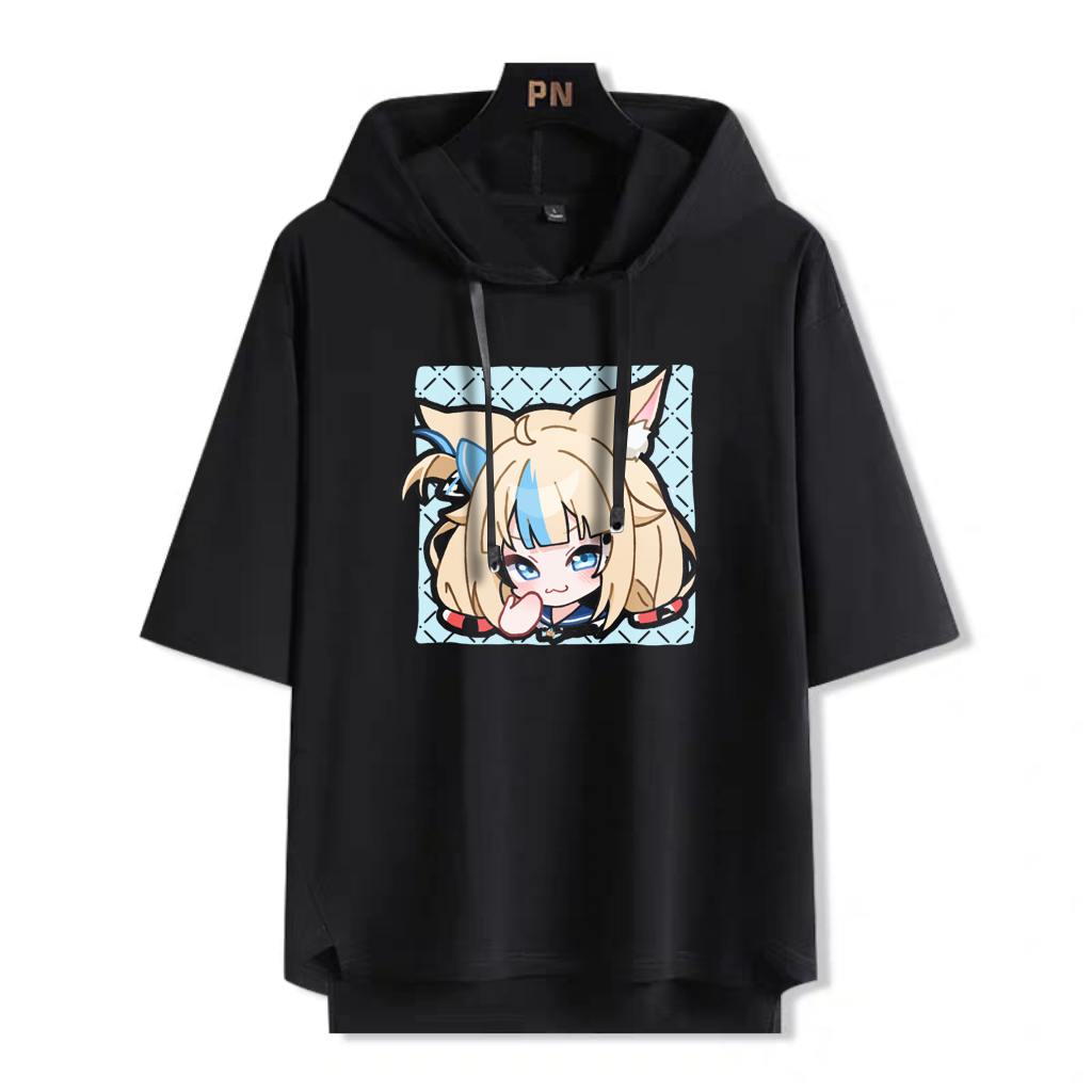 YouTuber 虛擬主播 Sameko Saba 鯊魚子 連帽短袖T恤-ZUIHANG SHOP