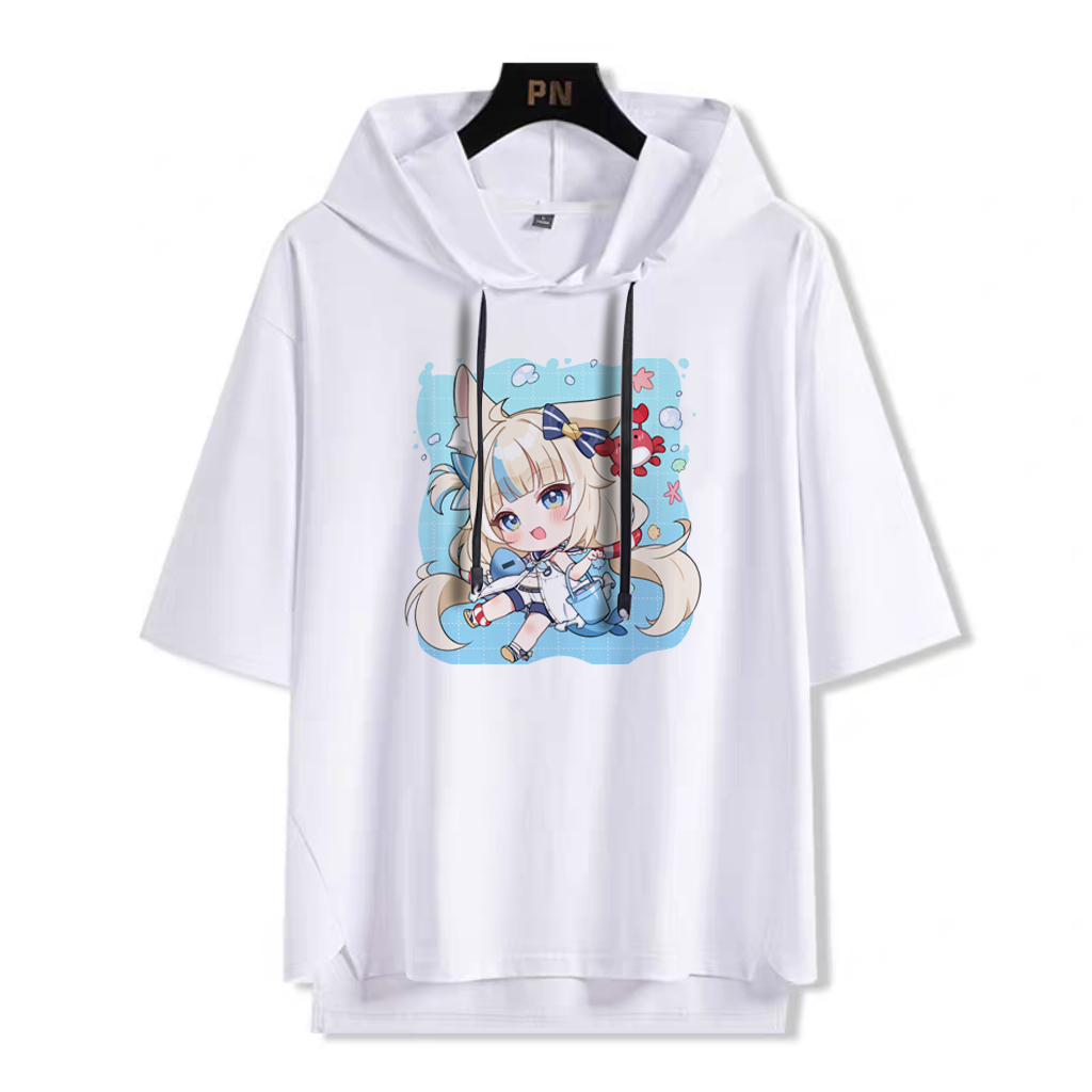 YouTuber 虛擬主播 Sameko Saba 鯊魚子 連帽短袖T恤-ZUIHANG SHOP