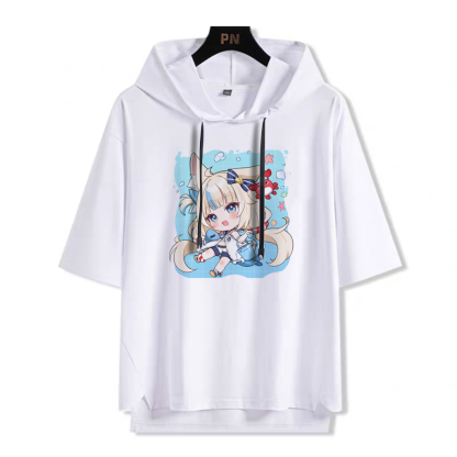 YouTuber 虛擬主播 Sameko Saba 鯊魚子 連帽短袖T恤-ZUIHANG SHOP