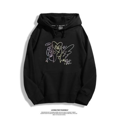 主播女孩重度依賴 2025秋冬新款 親子情侶裝連帽衛衣