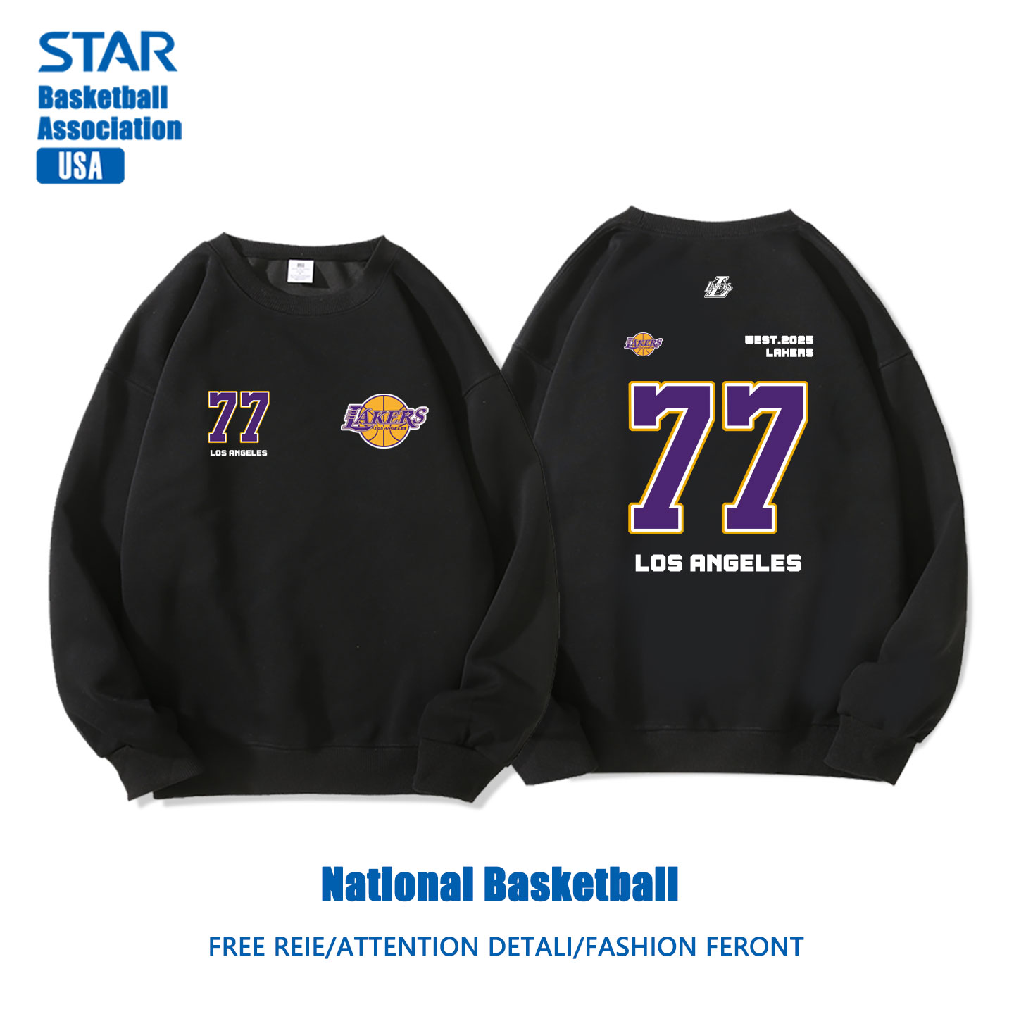 美式籃球 秋冬新款 親子情侶裝圓領長袖