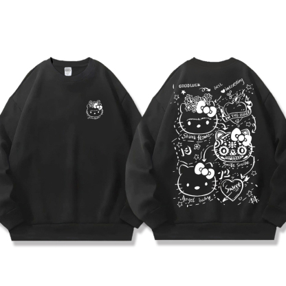 HelloKitty 秋冬新款 親子情侶裝圓領長袖