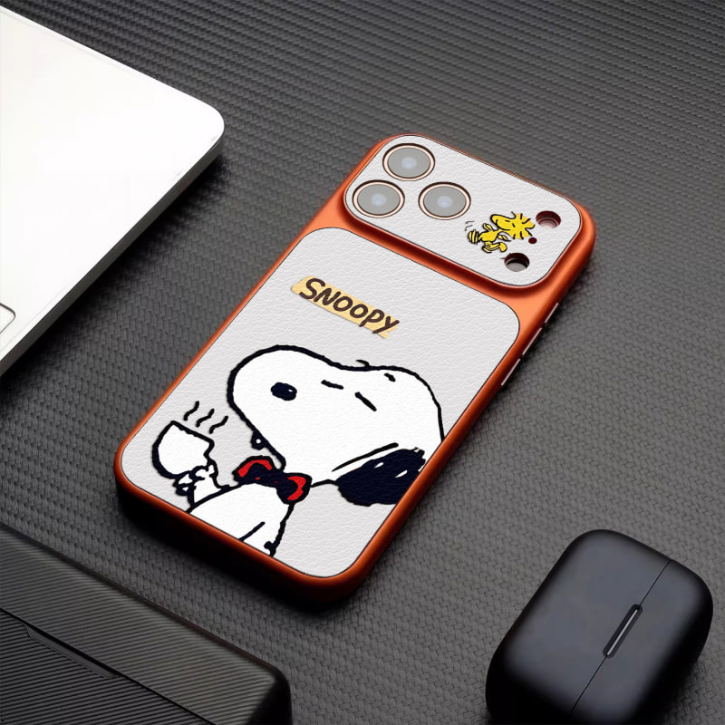 史努比 Snoopy 高端皮紋手機殼｜MagSafe磁吸防摔保護套