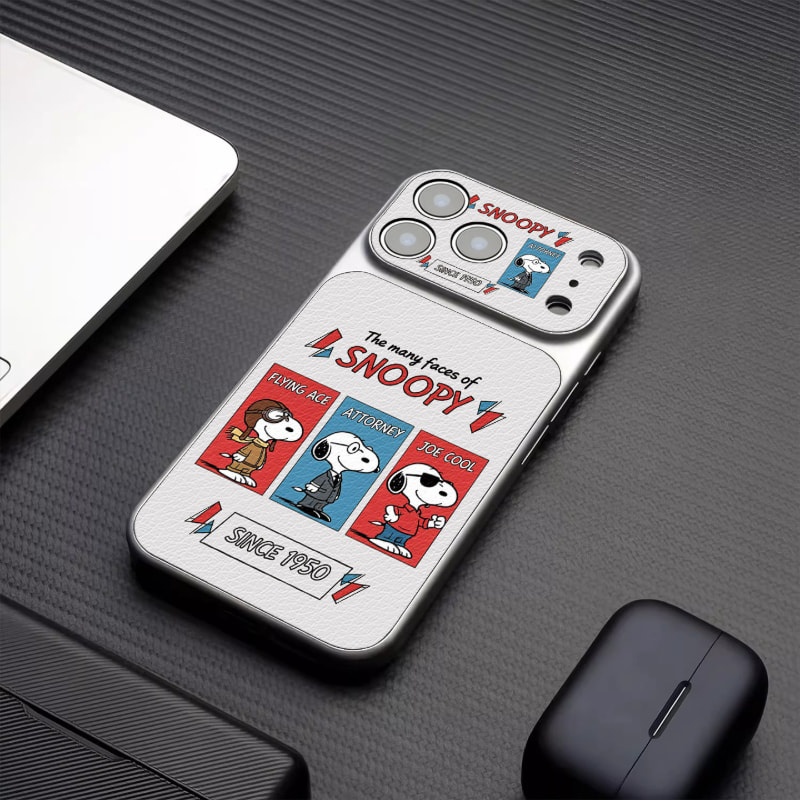 史努比 Snoopy 高端皮紋手機殼｜MagSafe磁吸防摔保護套