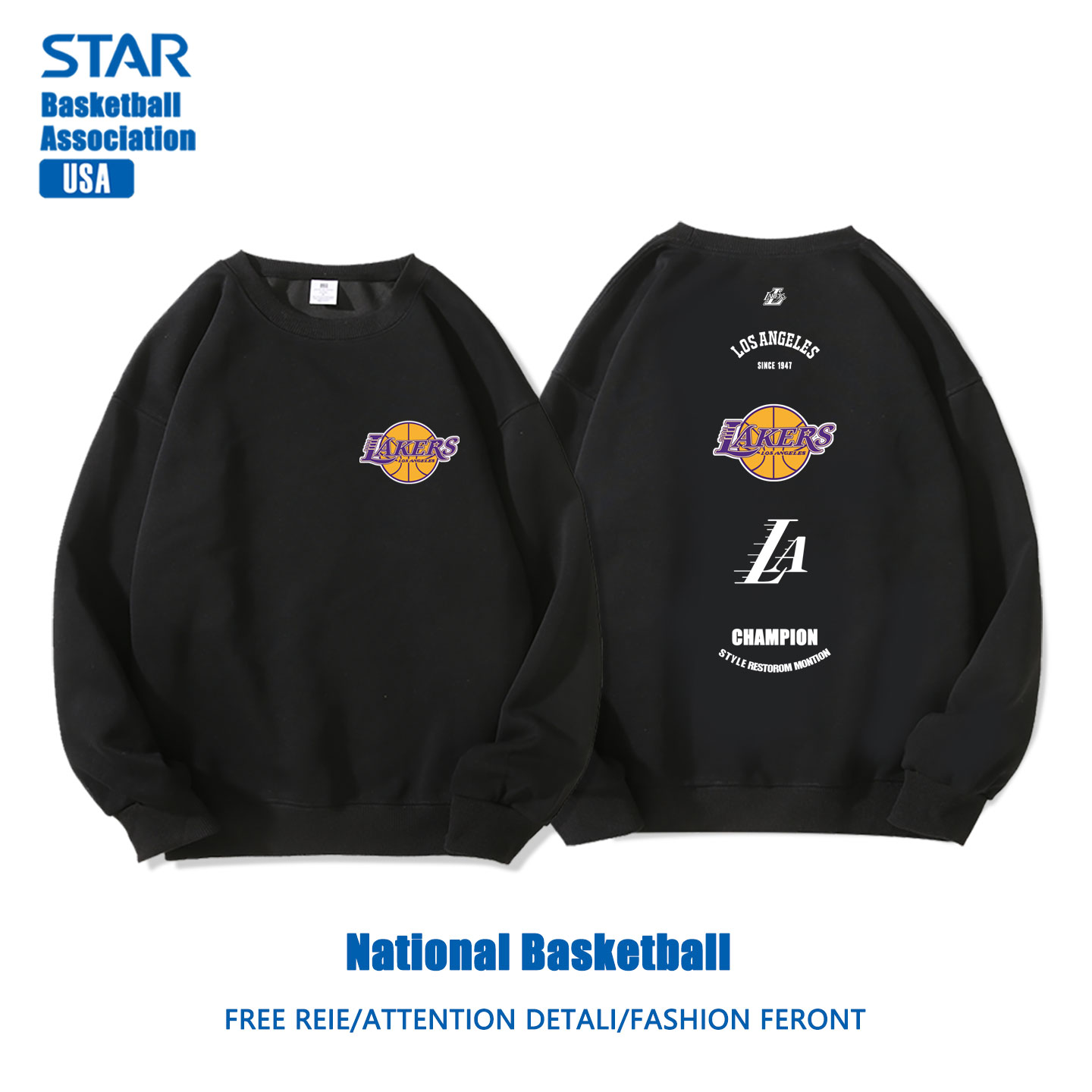 美式籃球 秋冬新款 親子情侶裝圓領長袖