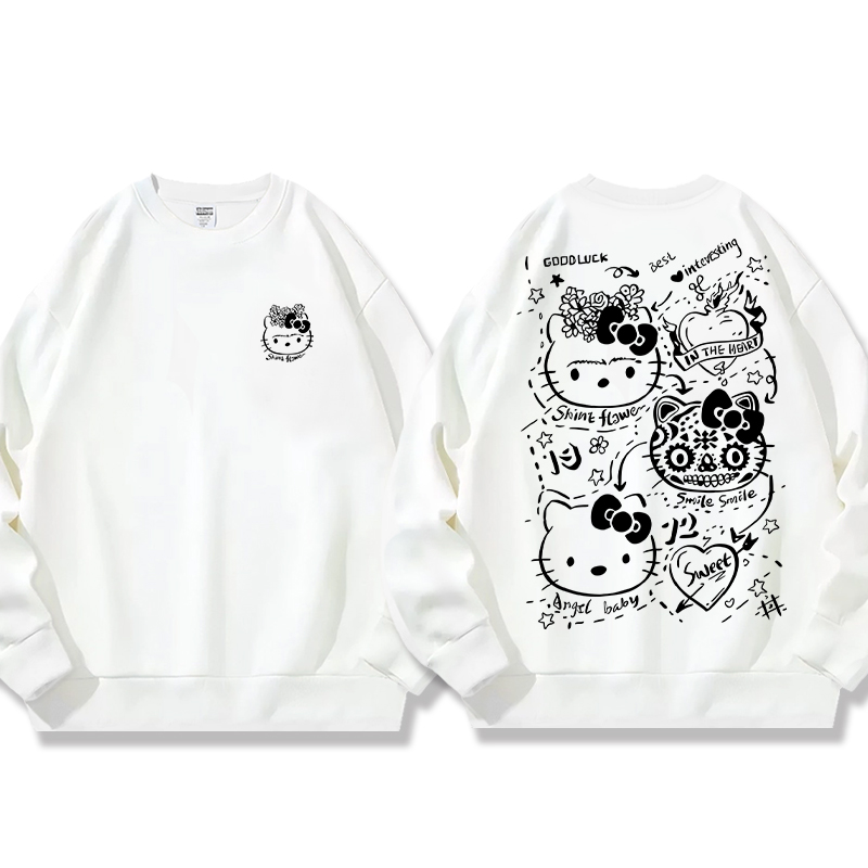 HelloKitty 秋冬新款 親子情侶裝圓領長袖