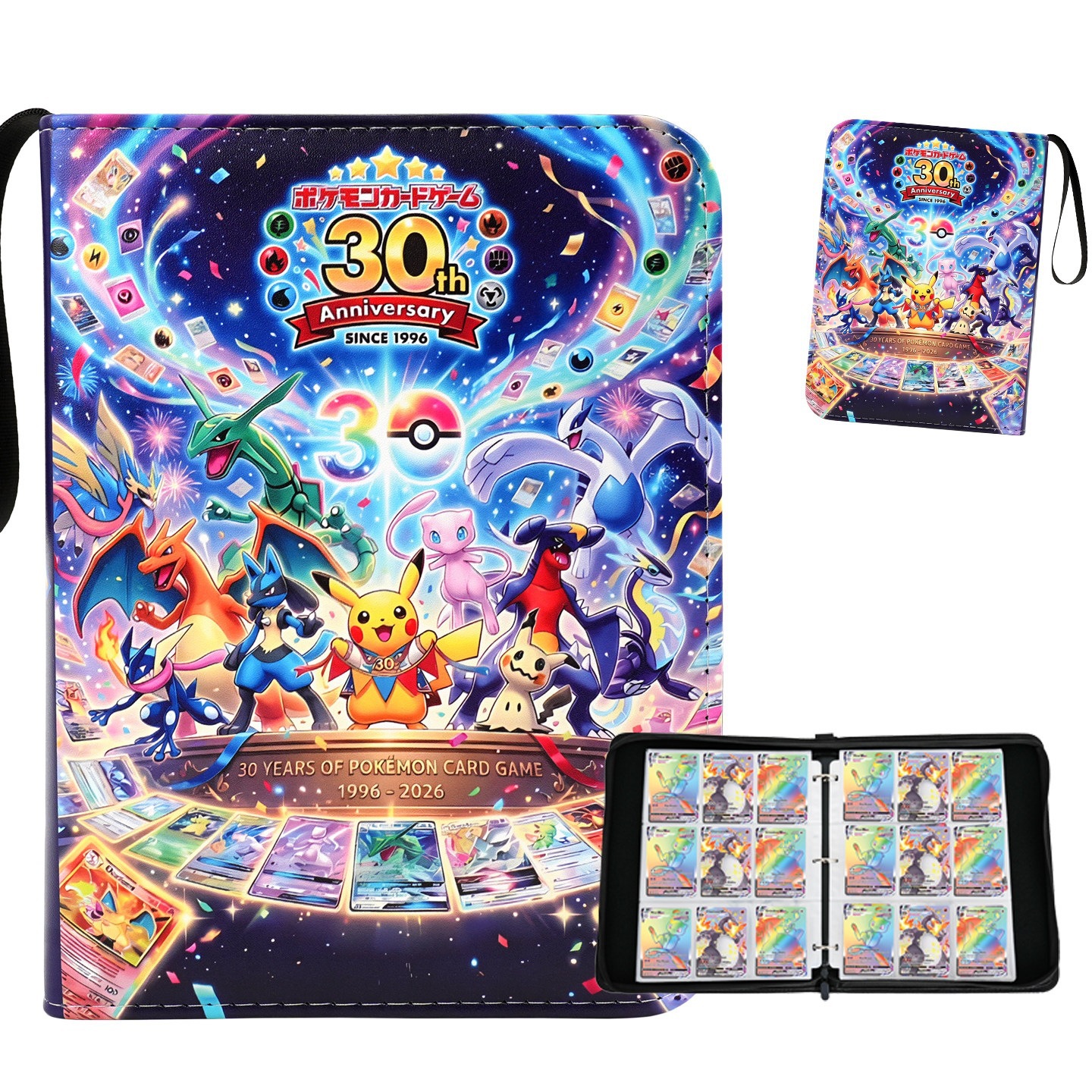 寶可夢 PTCG 30週年卡片收藏冊｜30th 豪華皮質卡冊・神奇寶貝卡牌收納冊