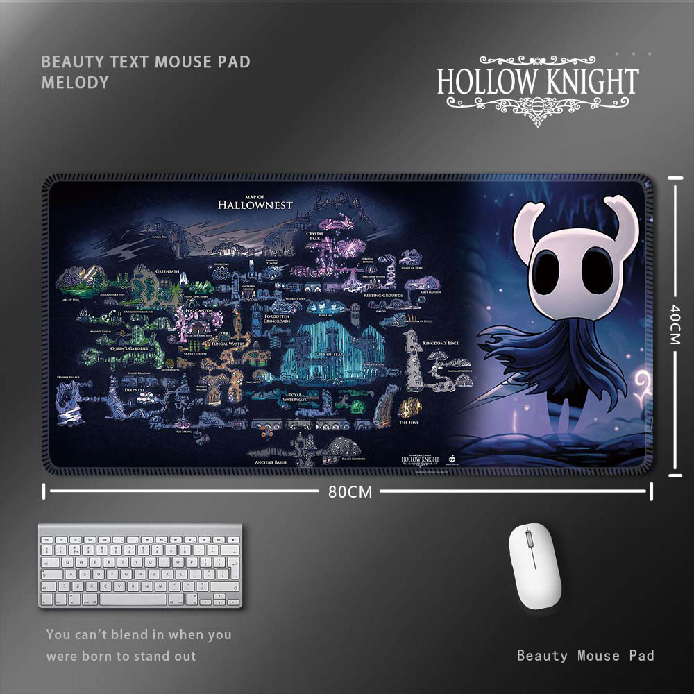 空洞騎士 Hollow Knight 滑鼠墊｜超大尺寸遊戲桌墊 電腦鍵盤墊 收藏周邊