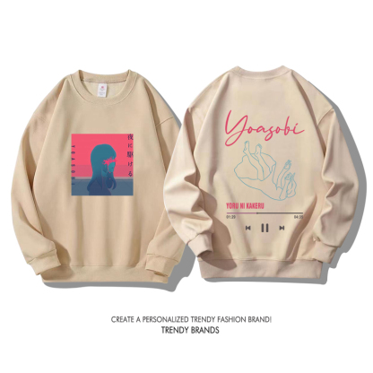 Yoasobi樂隊 秋冬新款 親子情侶裝圓領長袖