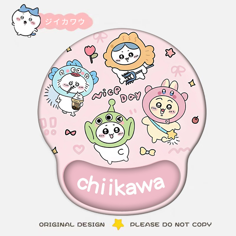 吉伊卡哇滑鼠墊 Chiikawa｜可愛3D立體護腕墊 辦公桌面防滑鼠墊