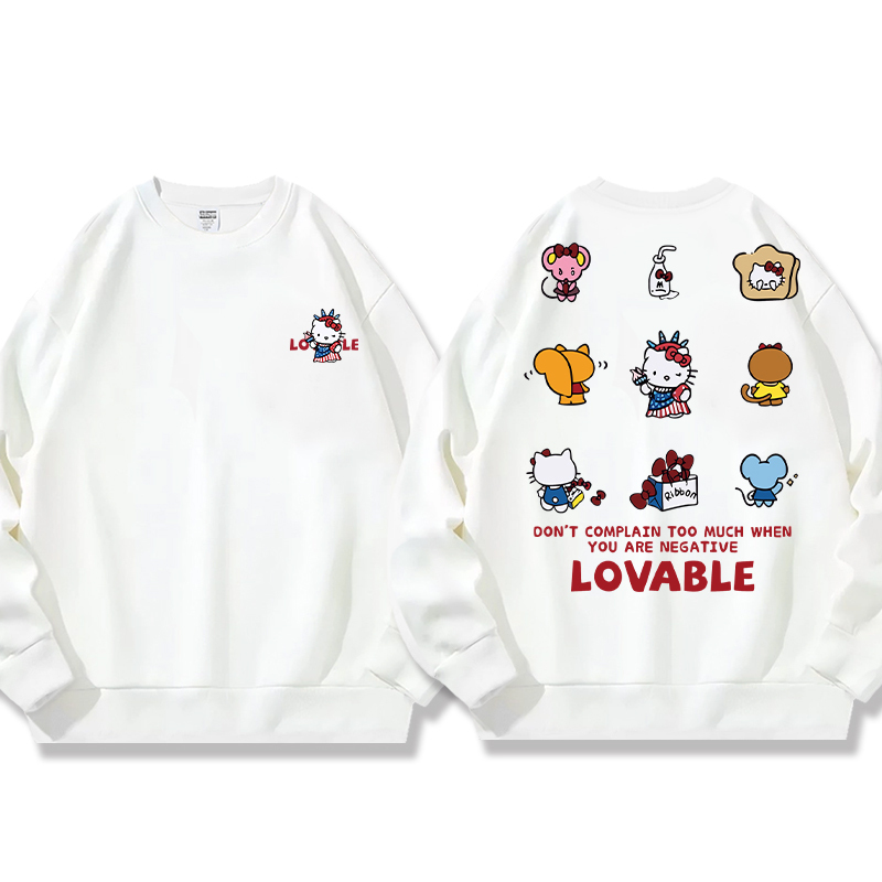 HelloKitty 秋冬新款 親子情侶裝圓領長袖