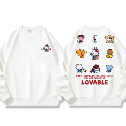 HelloKitty 秋冬新款 親子情侶裝圓領長袖