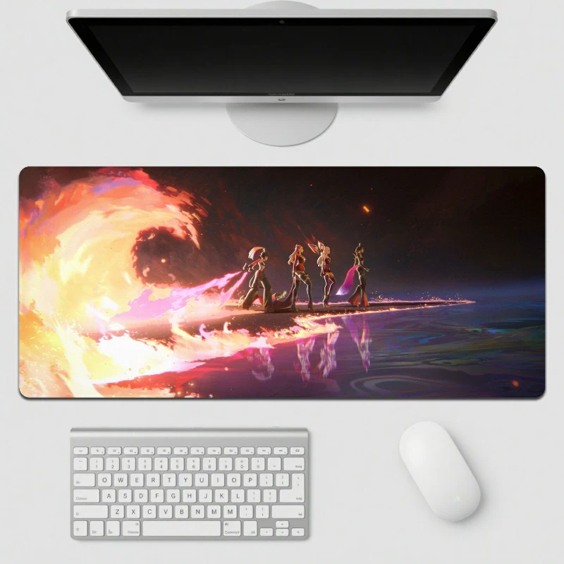英雄聯盟 LOL K/DA Firestarter 加大滑鼠墊｜電競遊戲桌墊