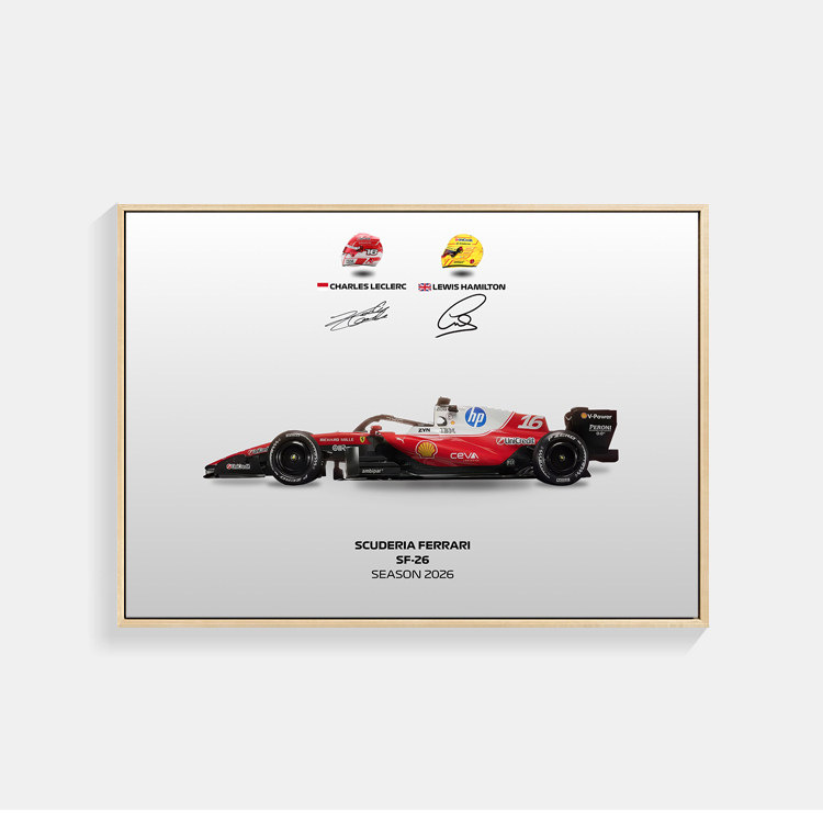 2026 F1 世界一級方程式賽車海報｜賽車裝飾畫・客廳掛畫