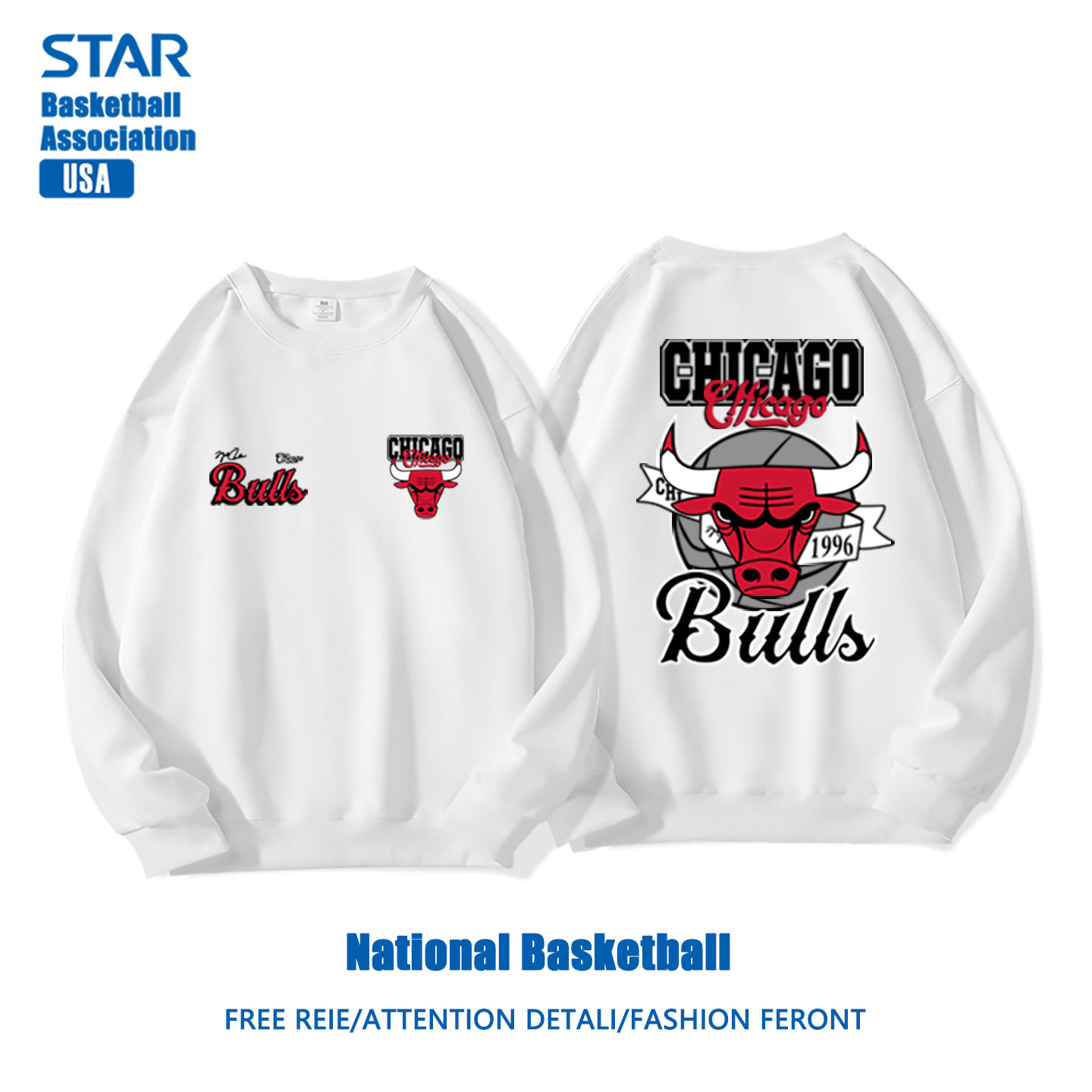 美式籃球 秋冬新款 親子情侶裝圓領長袖