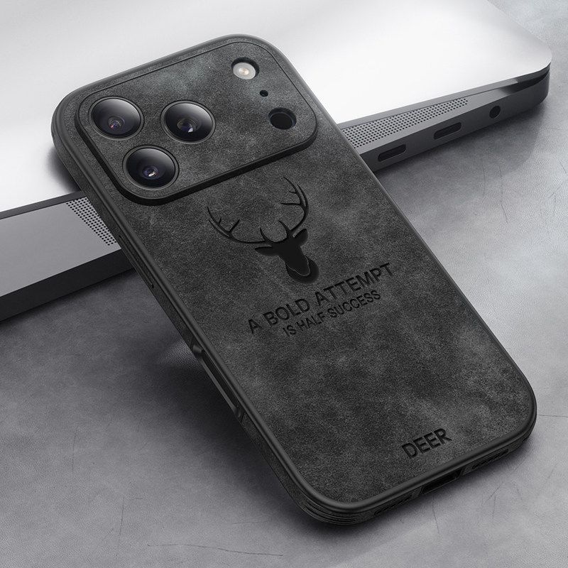 輕奢羊巴皮麋鹿磁吸手機殼
