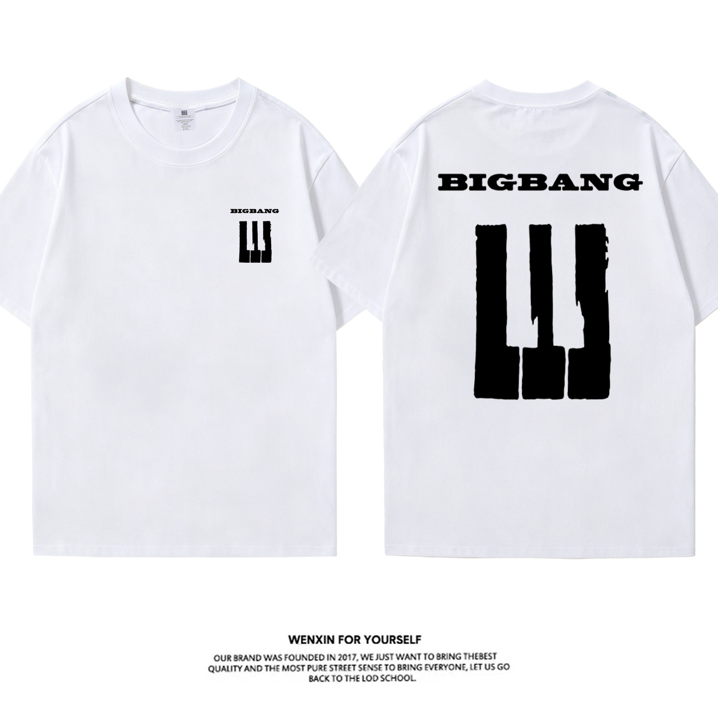BIGBANG 鋼琴黑白鍵同款周邊短袖T恤