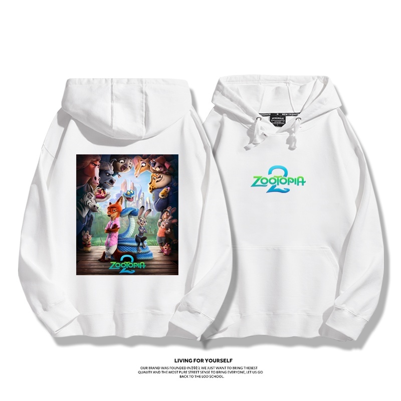 動物方城市 2025秋冬新款 親子情侶男女連帽衛衣