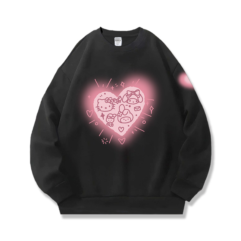 HelloKitty 秋冬新款 親子情侶裝圓領長袖