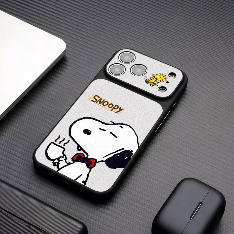 史努比 Snoopy 高端皮紋手機殼｜MagSafe磁吸防摔保護套