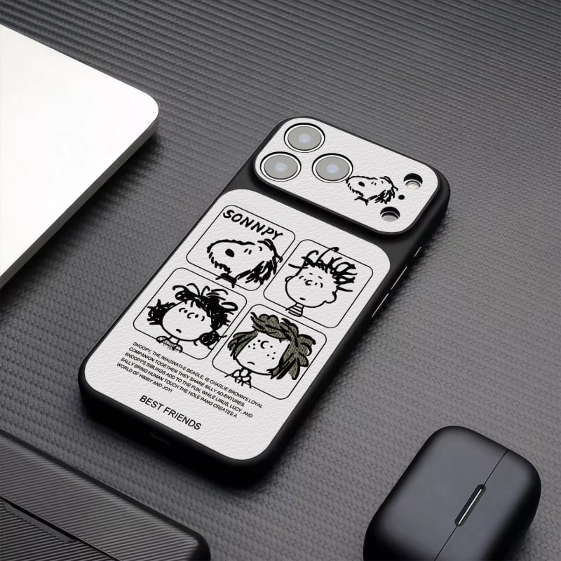 史努比 Snoopy 高端皮紋手機殼｜MagSafe磁吸防摔保護套