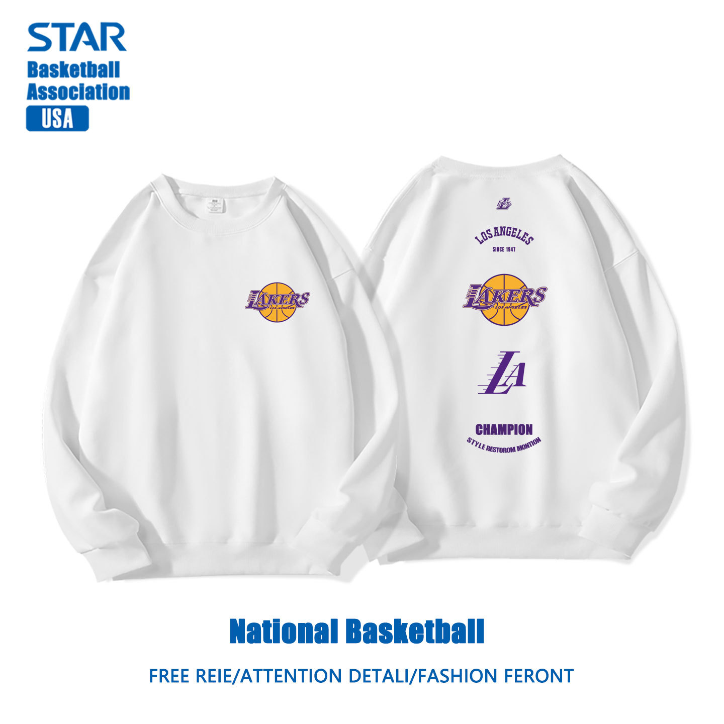 美式籃球 秋冬新款 親子情侶裝圓領長袖