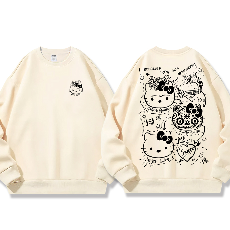 HelloKitty 秋冬新款 親子情侶裝圓領長袖