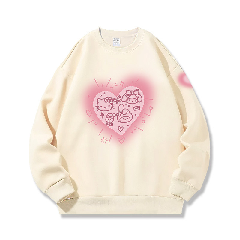 HelloKitty 秋冬新款 親子情侶裝圓領長袖