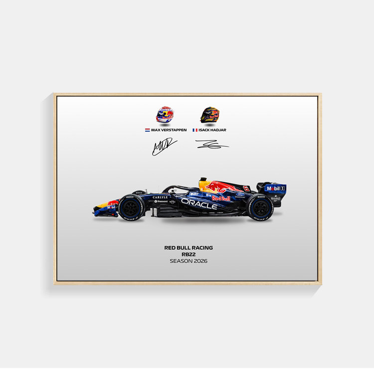 2026 F1 世界一級方程式賽車海報｜賽車裝飾畫・客廳掛畫