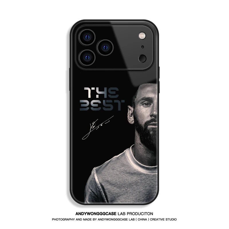 梅西 Messi 高清鋼化玻璃手機殼