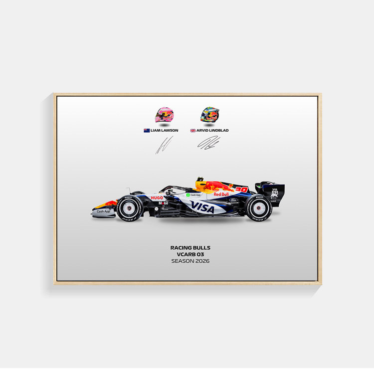 2026 F1 世界一級方程式賽車海報｜賽車裝飾畫・客廳掛畫
