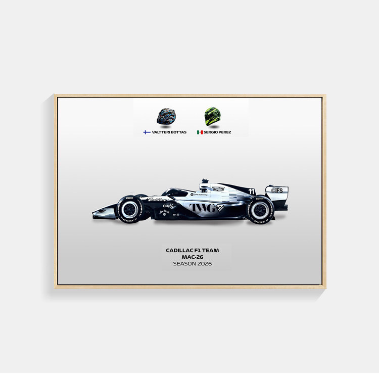 2026 F1 世界一級方程式賽車海報｜賽車裝飾畫・客廳掛畫