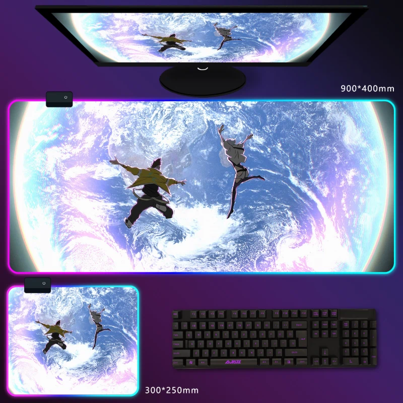電馭叛客邊緣行者 RGB 電競滑鼠墊｜Cyberpunk 動漫電競桌墊