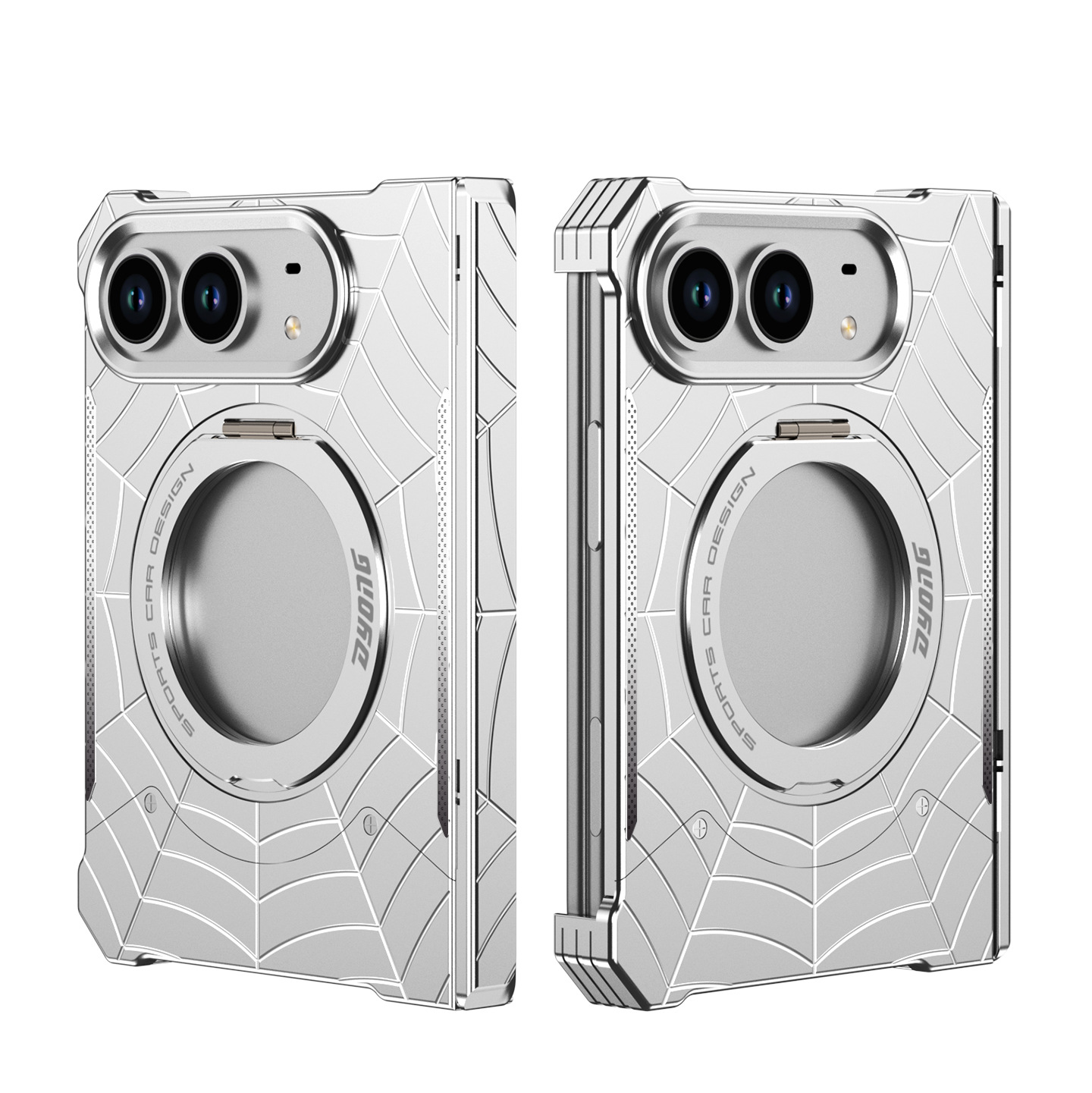 iPhone Duo 蜘蛛系列手機殼｜金屬防摔無邊框・360°中軸防護