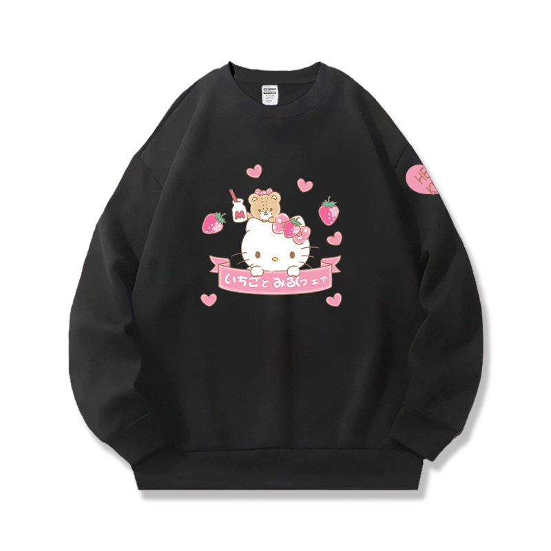 HelloKitty 秋冬新款 親子情侶裝圓領長袖