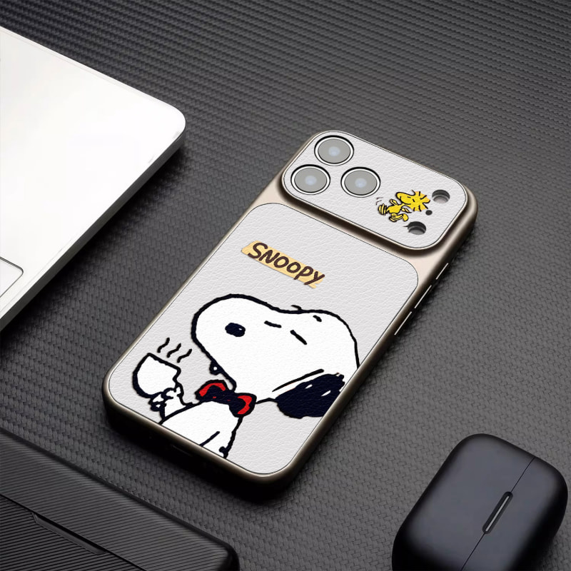 史努比 Snoopy 高端皮紋手機殼｜MagSafe磁吸防摔保護套