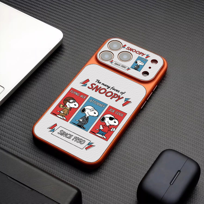 史努比 Snoopy 高端皮紋手機殼｜MagSafe磁吸防摔保護套