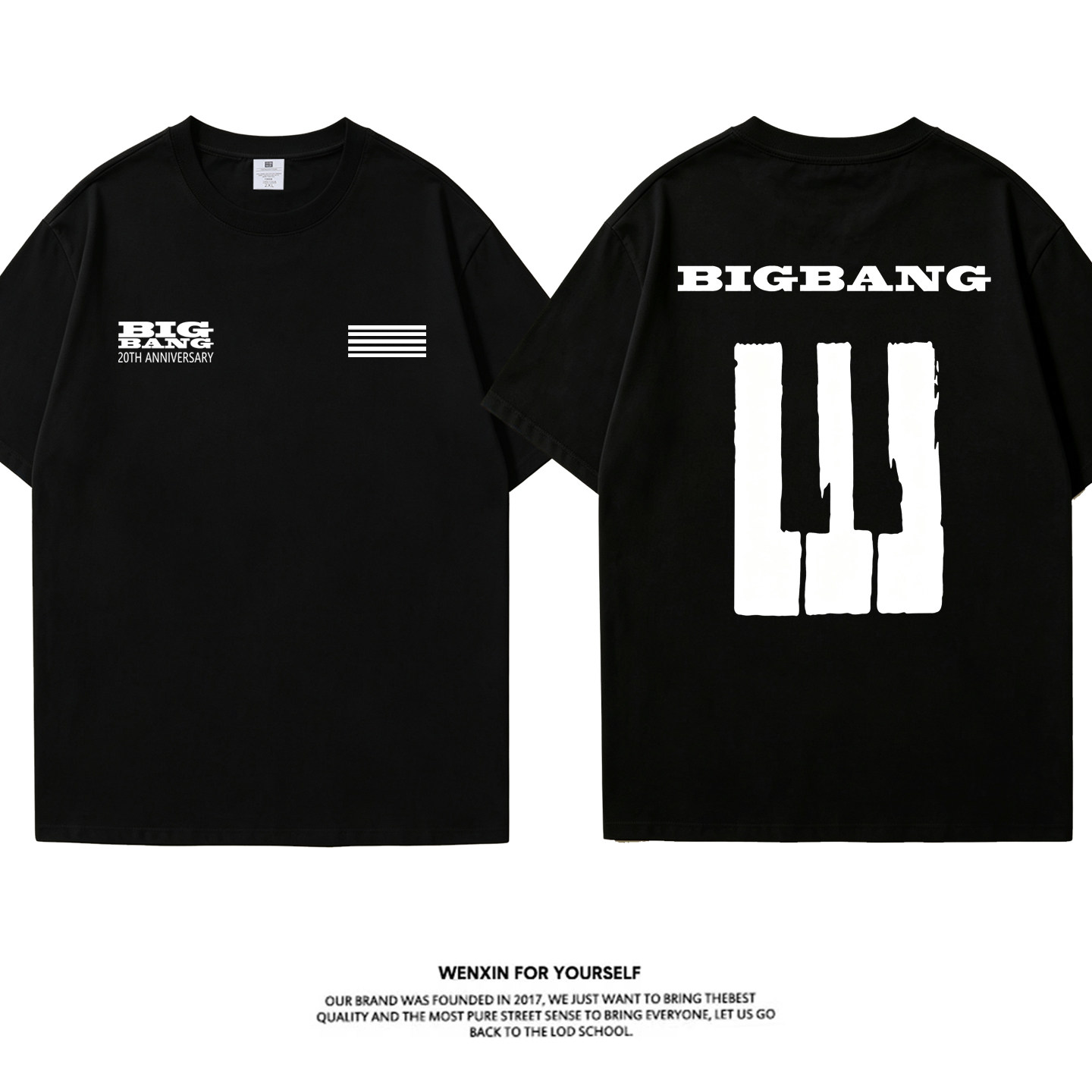 BIGBANG 鋼琴黑白鍵同款周邊短袖T恤