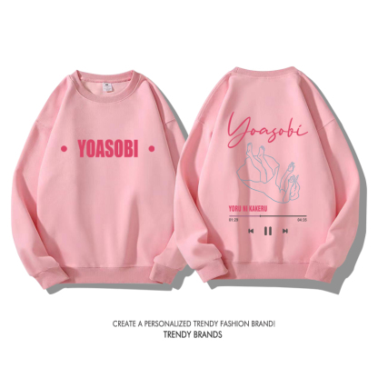 Yoasobi樂隊 秋冬新款 親子情侶裝圓領長袖
