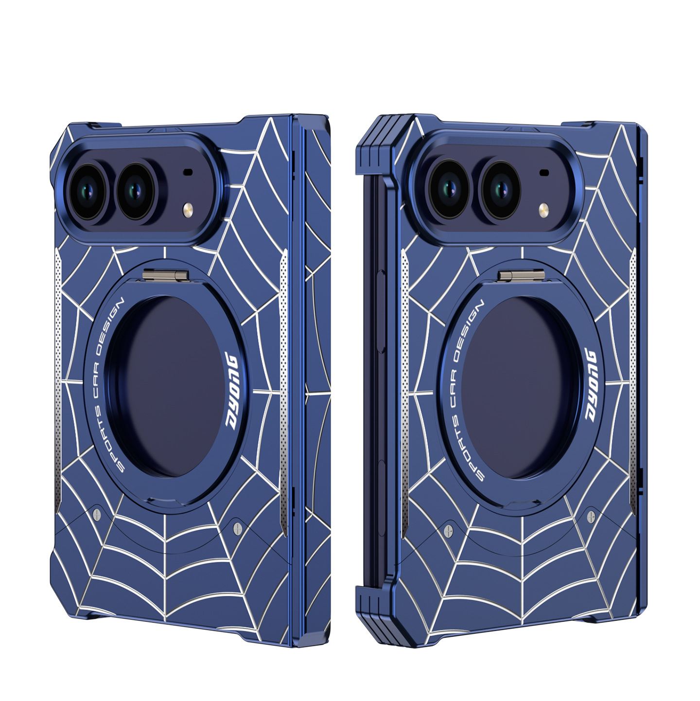 iPhone Duo 蜘蛛系列手機殼｜金屬防摔無邊框・360°中軸防護