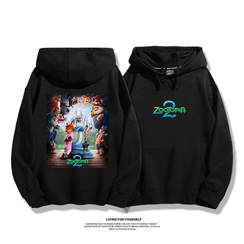 動物方城市 2025秋冬新款 親子情侶男女連帽衛衣