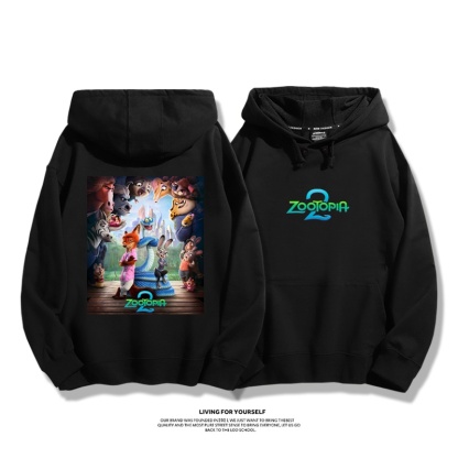 動物方城市 2025秋冬新款 親子情侶男女連帽衛衣