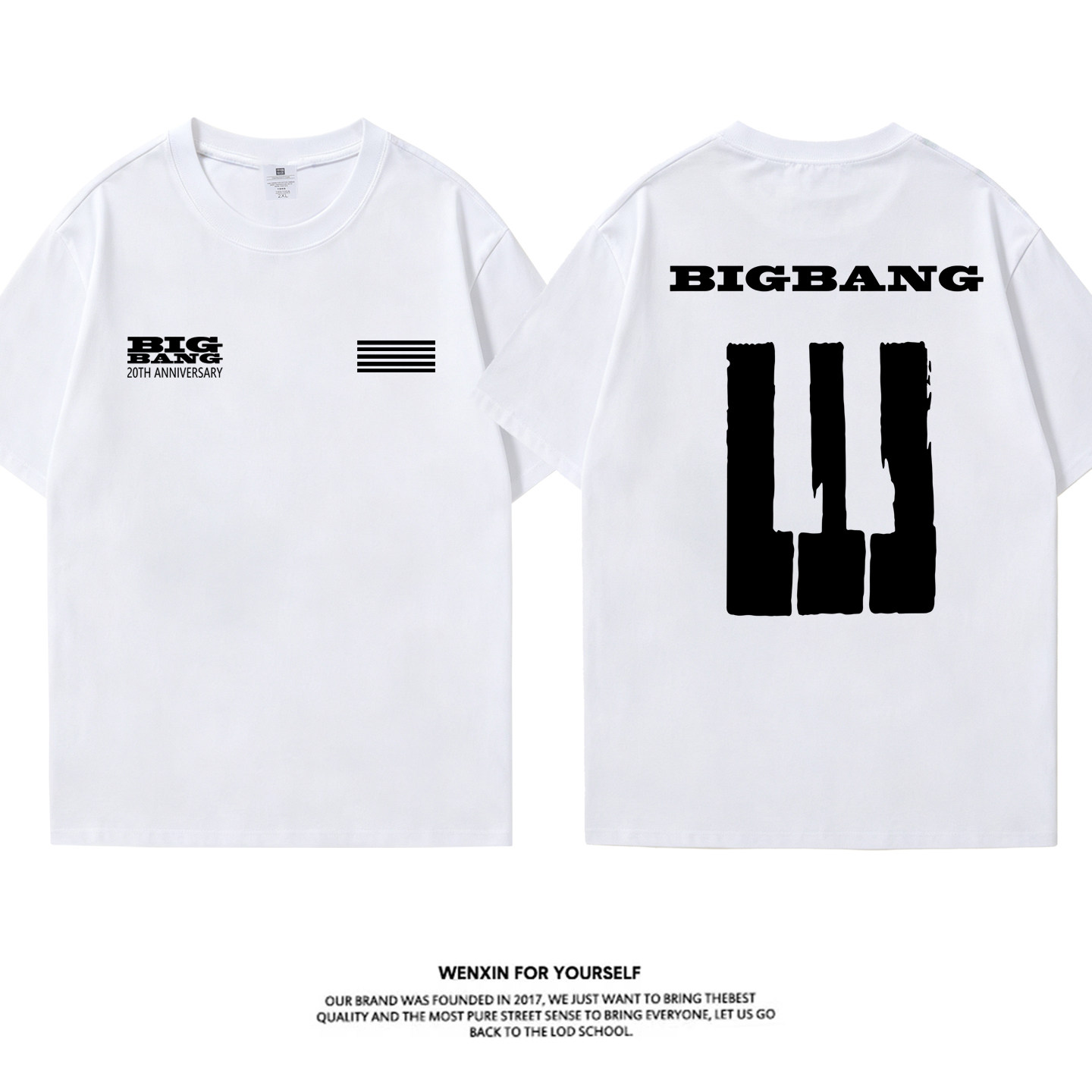 BIGBANG 鋼琴黑白鍵同款周邊短袖T恤